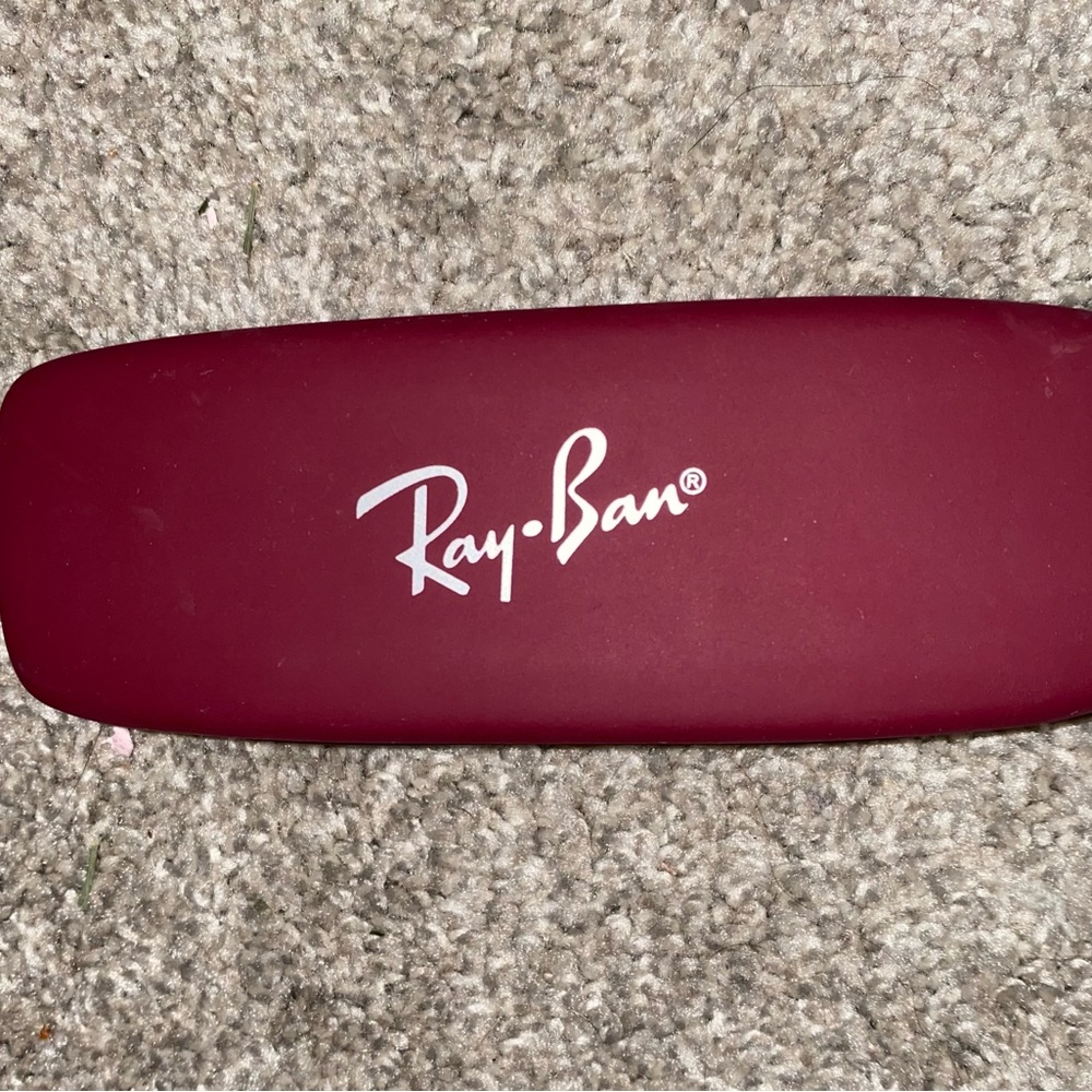 Ray-Ban sunglass case maroon in color and for kids size glasses